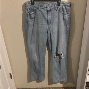 Old Navy Blue Straight Leg Jeans with Relaxed Fit